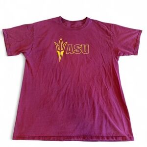 Arizona State University ASU Sun Devils T-Shirt Maroon Russell Athletic Men's La